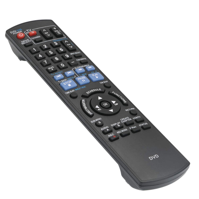 New N2QAYB000197 Replace IR Remote Control fit for Panasonic DVD VCR DVDR Recorder Combos Diga DMR-EZ28 DMR-EZ28K DMR-EZ48V DMR-EZ48 DMR-EZ485 DMR-EZ485K DMR-EZ485V DMR-EZ485VK DMR-EZ48K DMR-EZ48VE