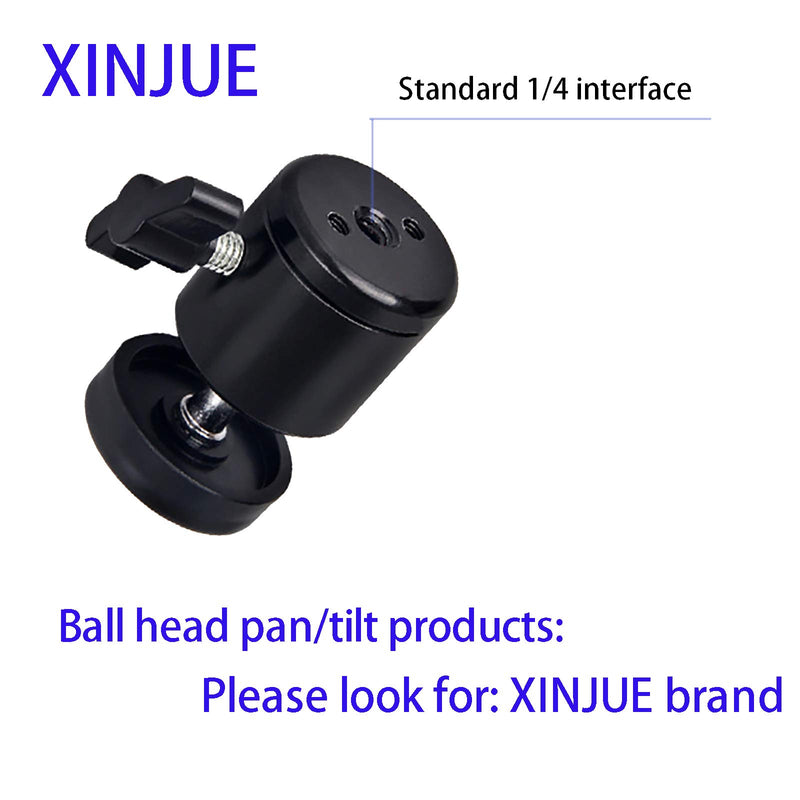 XINJUE Camera Ball head360-degree rotatable Tripod Ball Head with Standard 1/4" Screw Base for Quick Release of SLR Cameras, Light Stands, and Flashes 2P ball head