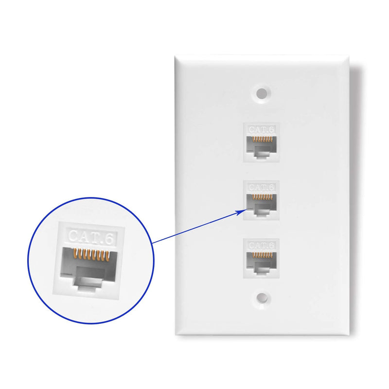 [AUSTRALIA] - RJ45 Keystone Coupler Jack,Cat6 Network Cable Female to Female Jack - 10 Plus 1 Pack White 10pack 