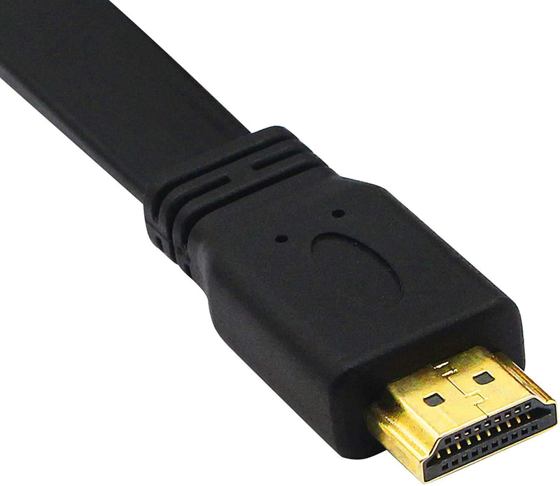 CERRXIAN Lemeng 1FT Flat Slim High Speed HDMI Cable A Male to 90 Degree Down Angle A Male Cable