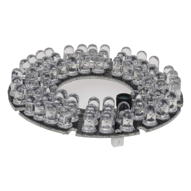 Othmro 5Pcs 72 LED IR Illuminator for Security Camera 30 Degrees IR Led Round Plate IR Infrared Light Illuminator Board Bulb for CCTV Security Camera 75mm 5PCS 30°