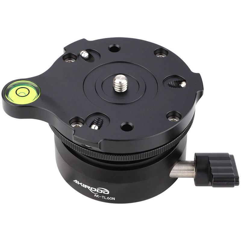 Tripod Leveling Base Half Ball,for Canon Nikon and Other DSLR Cameras Tripods Monopods with Offset Bubble Level with“1/4" 3/8" Thread