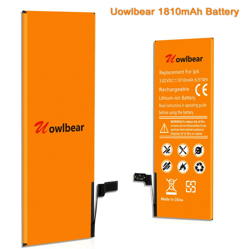 Uowlbear Replacement iPhone 6 Battery for iPhone 6 A1586 A1589 A1549 with Tools Kit -1810mAh 3 Year Warranty