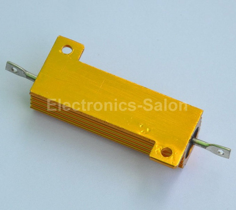 Electronics-Salon 50 Watt 0.1~1K ohm Wirewound Aluminum Housed Resistor Assortment Kit, 50W 0.1 0.22 0.5 1 2 3 4 5 6 8 10 15 20 30 50 100 200 300 500 1K ohm.