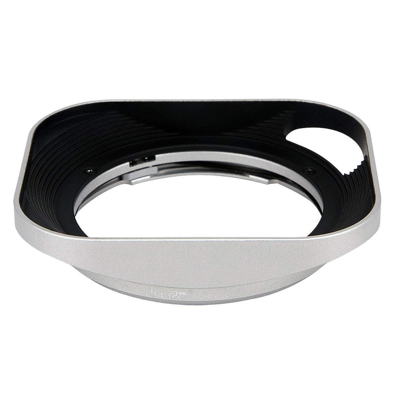 Haoge LH-ZV06P Lens Hood for Carl Zeiss Distagon T 2.8/21 21mm f2.8 ZM, C Biogon T 4.5/21 21mm f4.5 ZM, 2.8/25 25mm f2.8 ZM, 2.8/28 28mm f2.8 ZM, C Sonnar T 1.5/50 50mm f1.5 ZM Hollow Out Designed Square - Silver - Hollow Out Designed