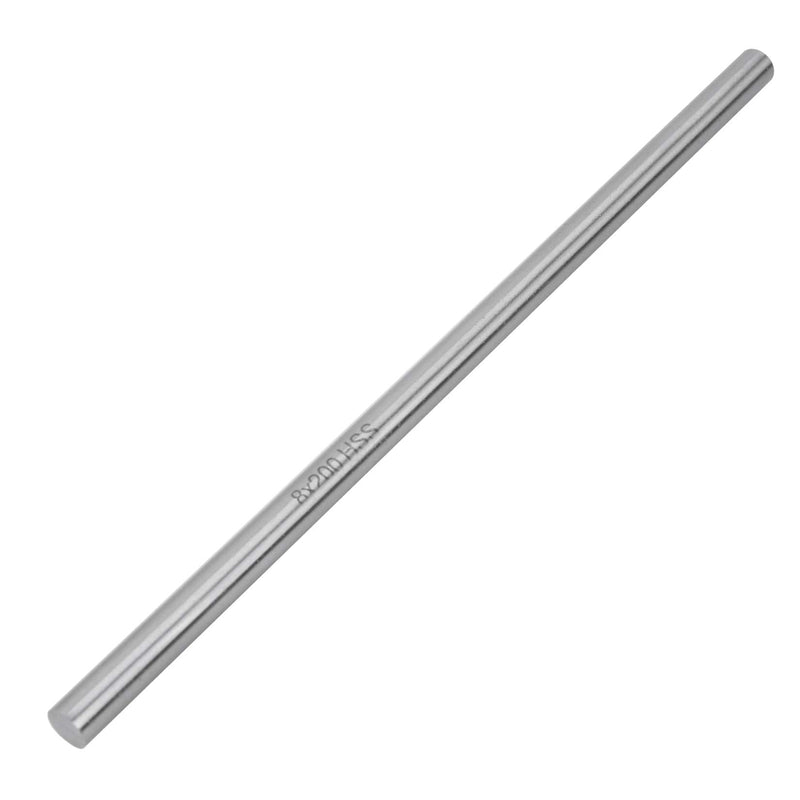 TOPPROS Pack of 4 Round Steel Rod, Diameter 8mm HSS Lathe Bar Stock Tool 200mm /7.9 inch Long, for Shaft Gear Drill Lathes Boring Machine Turning Miniature Axle, Clindrical Pin Tool