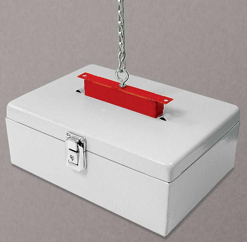 [AUSTRALIA] - Master Magnetics LM-100BC Magnet Catch, Industrial Type with Mounting Holes Powder Coated Red, 6" Length, 0.75" Width, 1.062" Height, 100 Pounds 