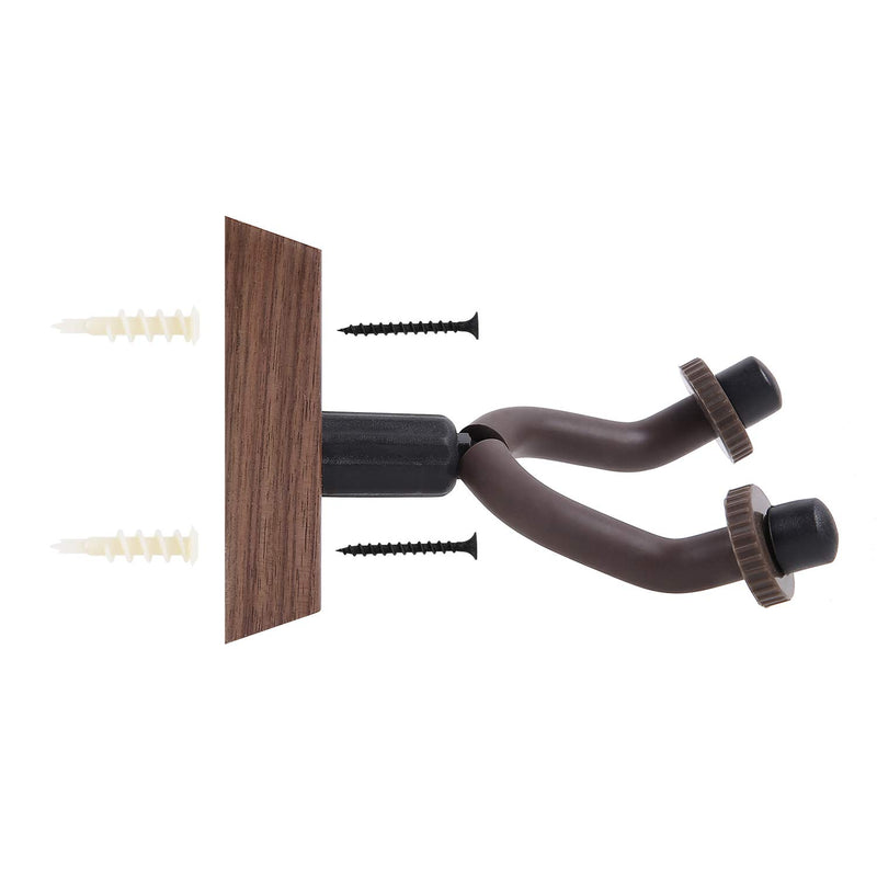 Guitar Wall Mount Hanger Walnut 2-Pack, Ohuhu Guitar Hanger Wall Hook Holder Stand for Bass Electric Acoustic Guitar Ukulele