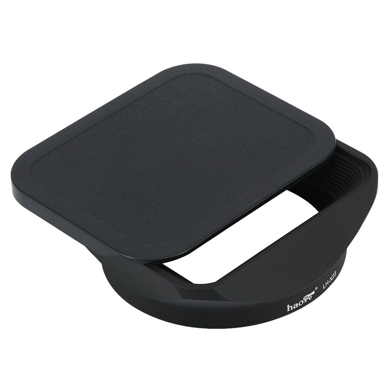 Haoge Bayonet Square Metal Lens Hood with Cap for Fujifilm Fuji Fujinon XF 23mm F1.4 R, XF 56mm F1.2 R, XF 56mm F1.2 R APD on X-Pro2 X-Pro1 X-T2 X-T1 X-T20 X-T10 X-E2S X-A5 X-A20 X-E3 X-H1 as LH-XF23 for XF 23mm F1.4 R and XF 56mm F1.2 R