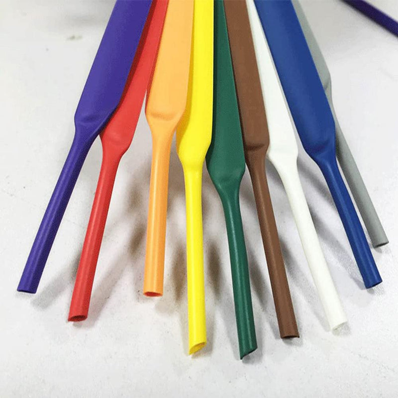 Othmro 800Pcs PE Plastic Industrial Heat-Shrink Tubings, 0.1FT Length 0.08inch Dia 2:1 Electrical Heat Shrink Wrap Cable Sleeve, Insulation Protection Heatshrink Tubes for Cable Bonding Red 2mm/0.08"x30mm/1.18"