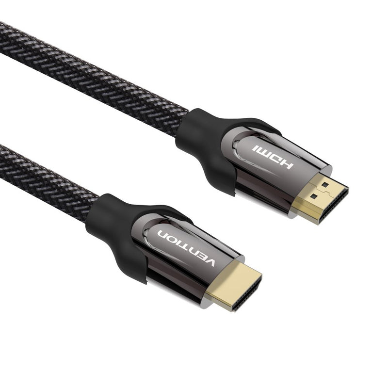 HDMI 2.0 Cable, VENTION High Speed HDMI 2.0 4K Ultra HD Silver Cable Supports Ethernet, Xbox Play Station, PS3, PS4, PC, TV (2m/6.5ft, Black) 2m/6.5ft
