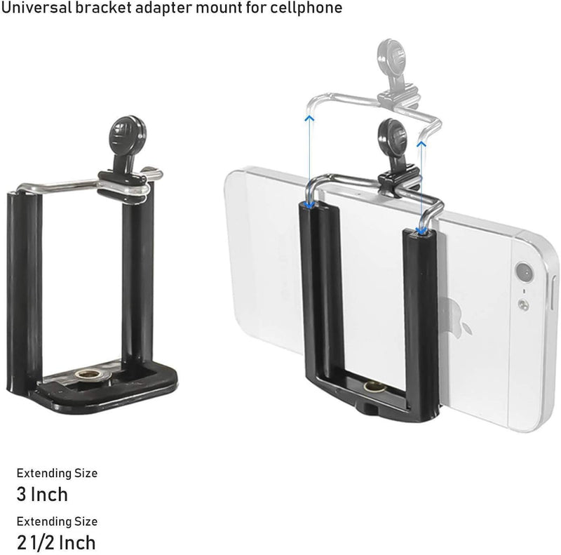 LimoStudio, AGG2934, Lightweight Table Top Tripod Mount Stand with Phone Holder for Android and iPhone, 17-Inch