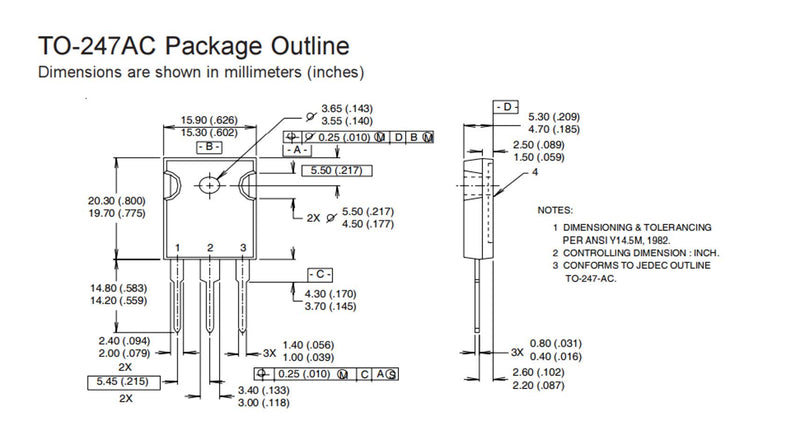 Bridgold 5pcs IRFP260NPBF IRFP260N IRFP260 N Channel MOSFET Transistor, 50 A, 200 V,3-PIN