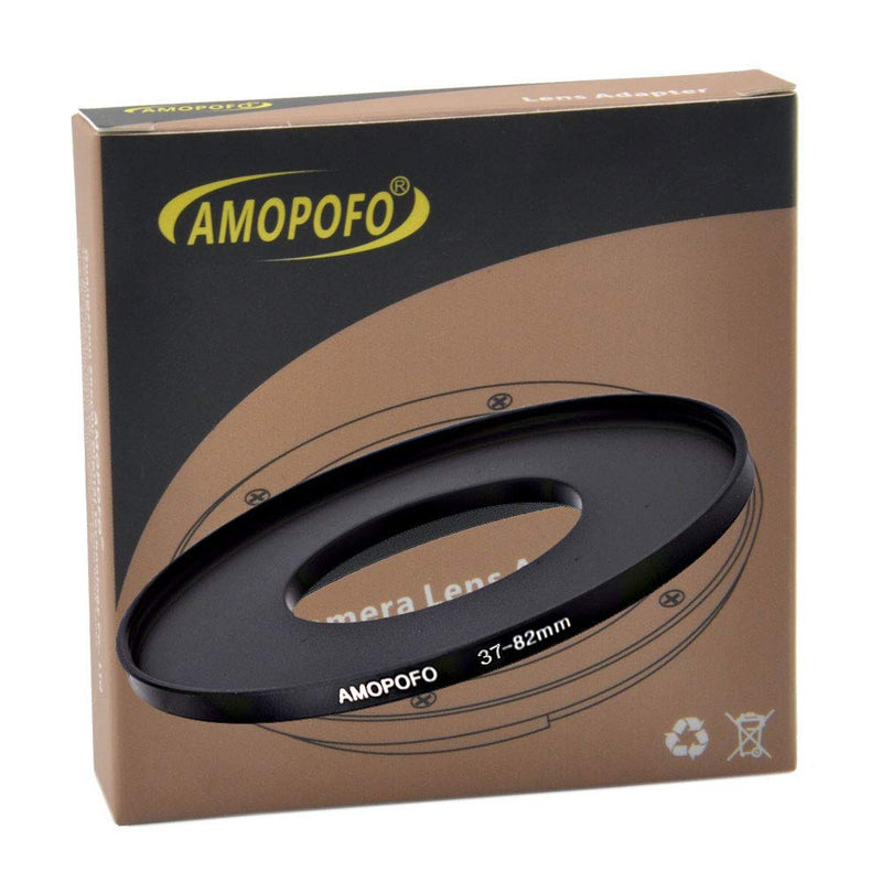 37mm to 82mm Step-Up Lens Adapter Ring for Canon,Nikon,Sony,Fuji, Camera Lens UV,ND,CPL Camera Filters,with Matte Black Electroplated Finish, Ultra-Slim (37 to 82mm) 37 to 82mm Step Up Ring Adapter
