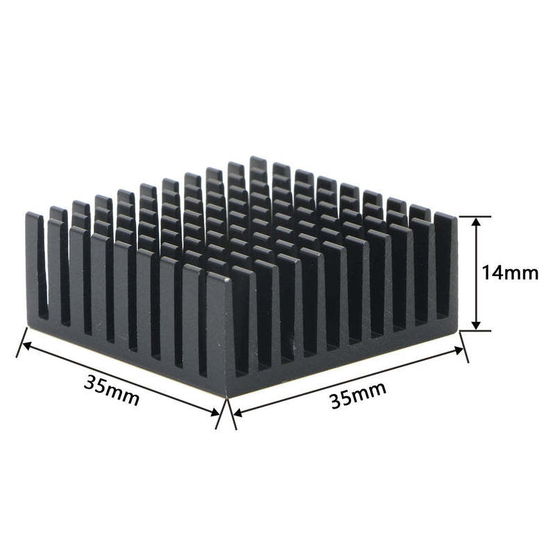 [AUSTRALIA] - JIUWU Small Black Aluminum Heatsink Cooling Fin Module Radiator Cooler for Amplifier Transistor Semiconductor Devices 10 Pack 