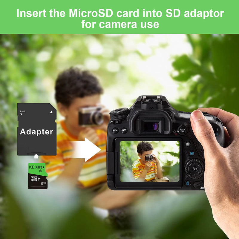 KEXIN 10 Pack 8GB Micro SD Card MicroSDHC UHS-I Memory Cards Class 10, C10, U1 5).10 x 8G