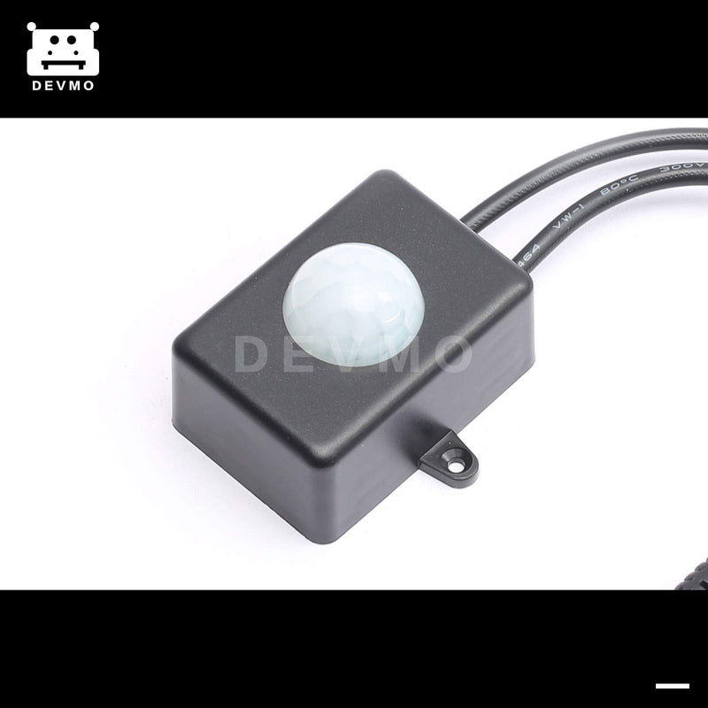 DEVMO PIR Body Infrared Motion Detector Sensor Switch Mini DC 12V 24V LED Strip Automati for LED Strip No Light Control Corridor Bathroom Wardrobe