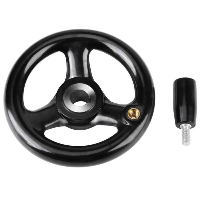 Dia. 4inch 100mm Premium Handwheel with Knob Handle, 3 Spoke Disassemble Hand Wheel Replacement Parts of Industry Machines Mill Drillpress Crank Lathe Table