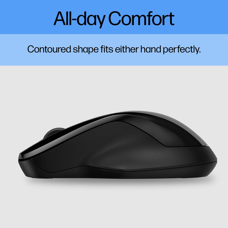 HP 250 Dual Mouse - for Computer or Laptop - Multi-OS & Device Compatibility, Dual-Mode 2.4 GHZ or Bluetooth Connectivity - Multi-Surface Technology - 1-Year Battery Life - Ambidextrous