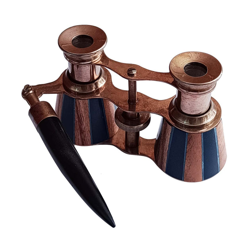 2.5 inches Inches Opera Glasses Binoculars for Adults with Handle- Captain's Mother of Pearl Solid Brass Opera Glasses Binoculars-Pocket Size Handel Binoculars for Kids, Bird Watching, Hunting