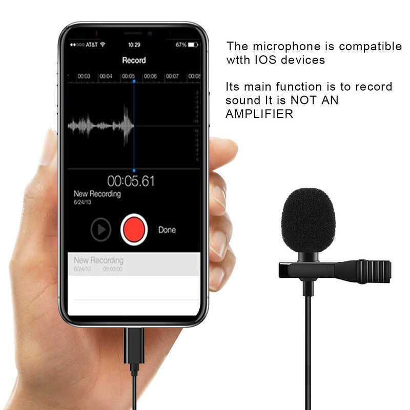 Microphone Professional for iPhone/Video Conference/Podcast/Voice Dictation/YouTube Grade Valband Omnidirectional Phone Audio Video Recording Condenser Microphone  (6.0m) 6m