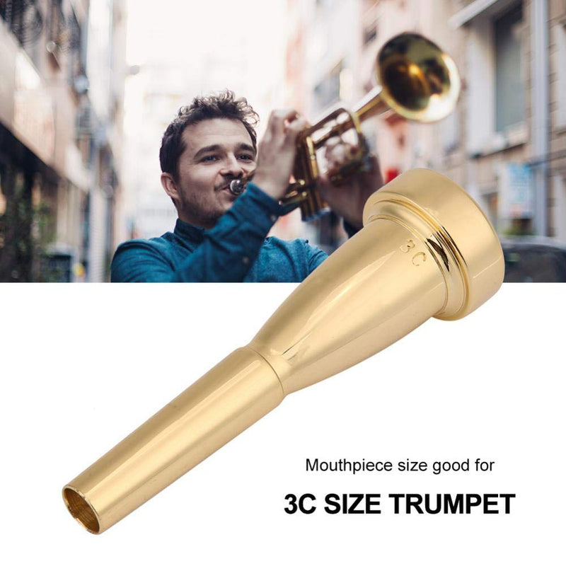 Trumpet Mouthpiece, Copper Trumpet Mouthpiecefor 3C Size Musical Instrument (Gold) Gold