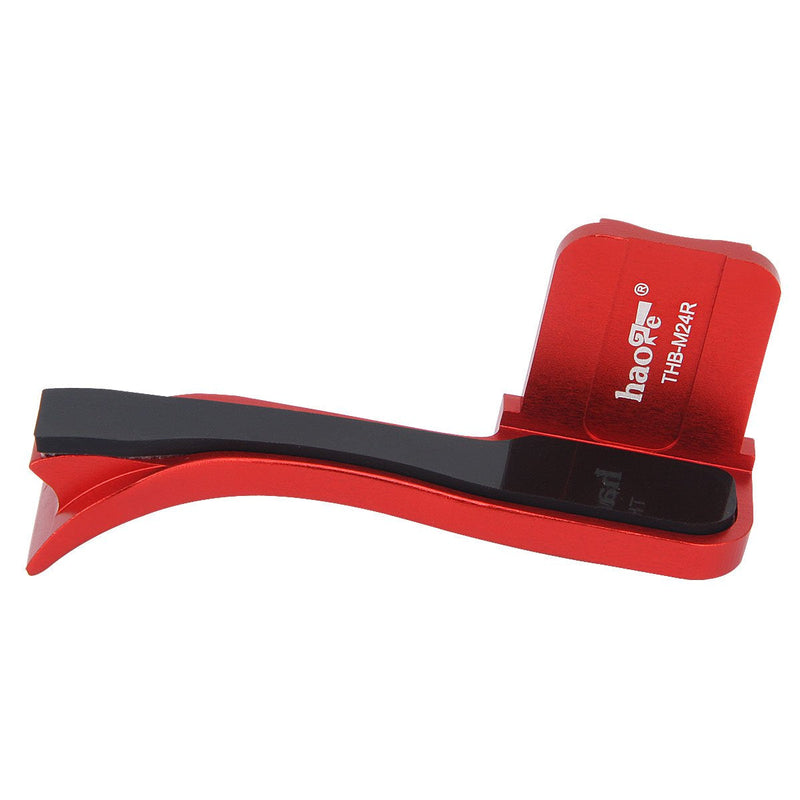 Haoge THB-M24R Metal Hot Shoe Thumb Up Rest Hand Grip for Leica M Typ240 M240, M-P Typ 240 M240P, M Typ262 M262, M-D Typ 262 Camera Red