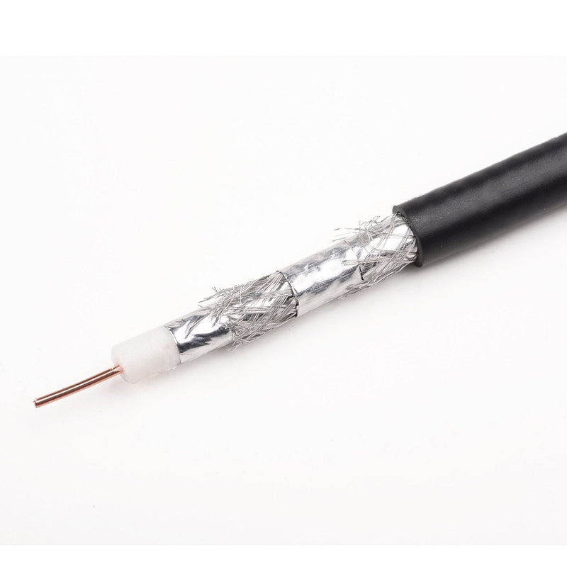 [AUSTRALIA] - Cable Matters 3-Pack CL2 in-Wall Rated (CM) Quad Shielded Coaxial Cable 3 ft (RG6 Cable, Coax Cable) in Black 