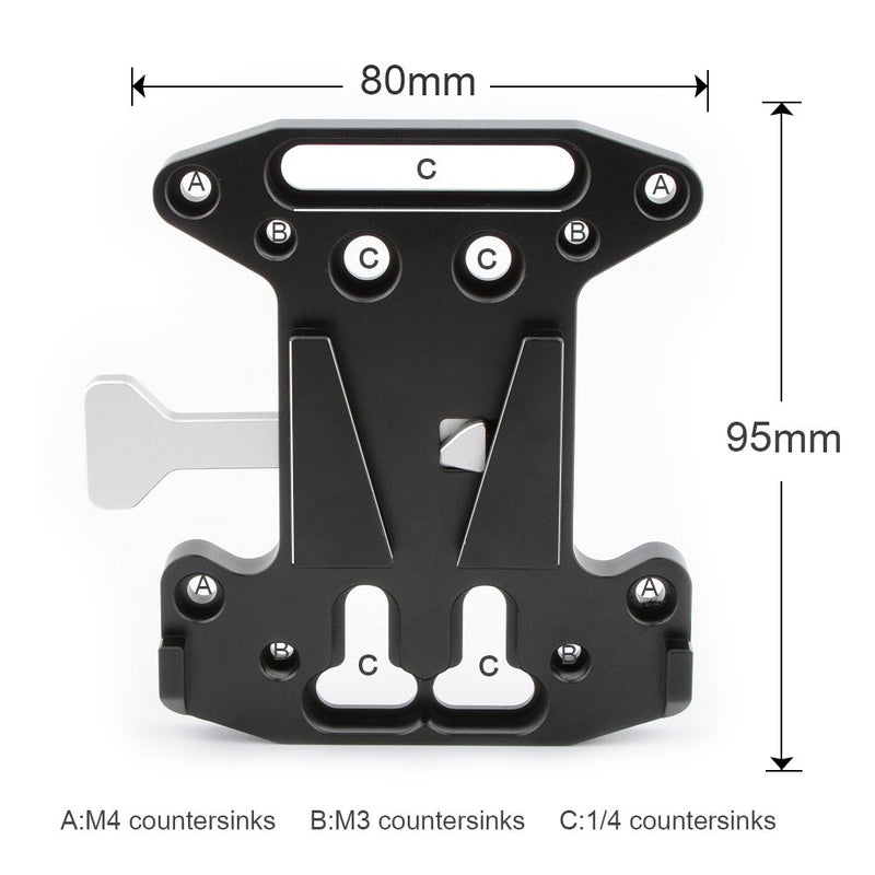 CAMVATE V-Lock Mount Quick Release Plate for Blackmagic URSA Mini,DJI Ronin M/MX