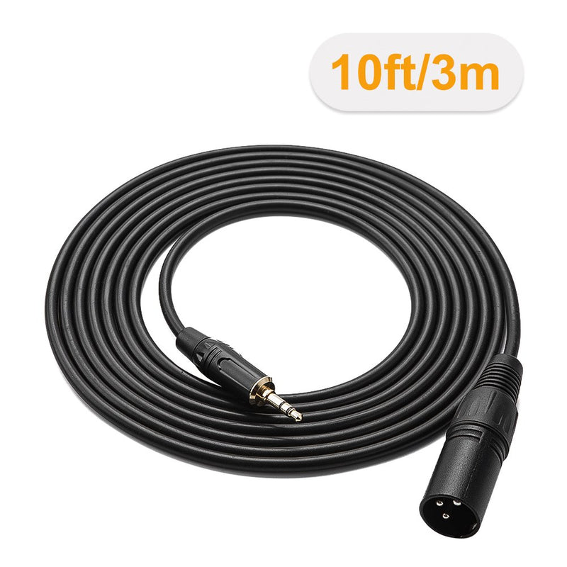 [AUSTRALIA] - 3.5mm to XLR Cable 10FT, CableCreation 3.5mm Male to XLR Male Microphone Cable, XLR to 3.5mm Cable Compatible with iPhone, iPod, Tablet, Laptop, Microphone, Amplifier, Audio Board, 3M 10 Feet 