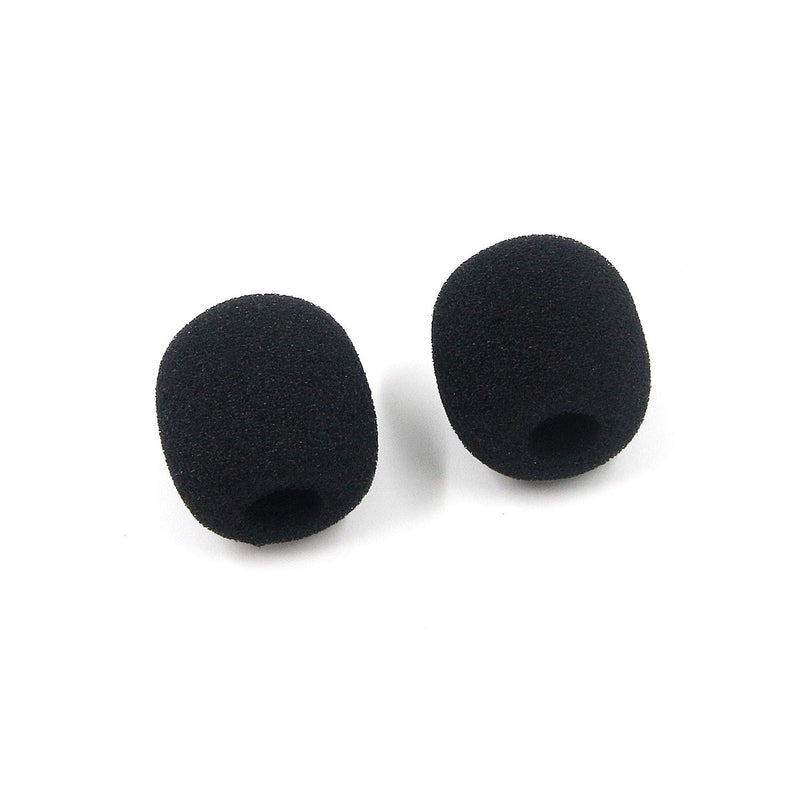 Karcy Microphone Covers Black Mini Lapel Headset Microphone Windscreen Foam Cover 8mm /0.3" Inner Dia. Set of 15