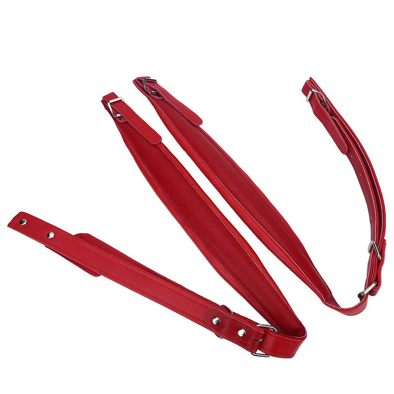 Dilwe Accordion Straps, PU Wear-Resistant Adjustable Thickened Accordion Shoulder Straps for 16-120 Bass Accordions Coffee