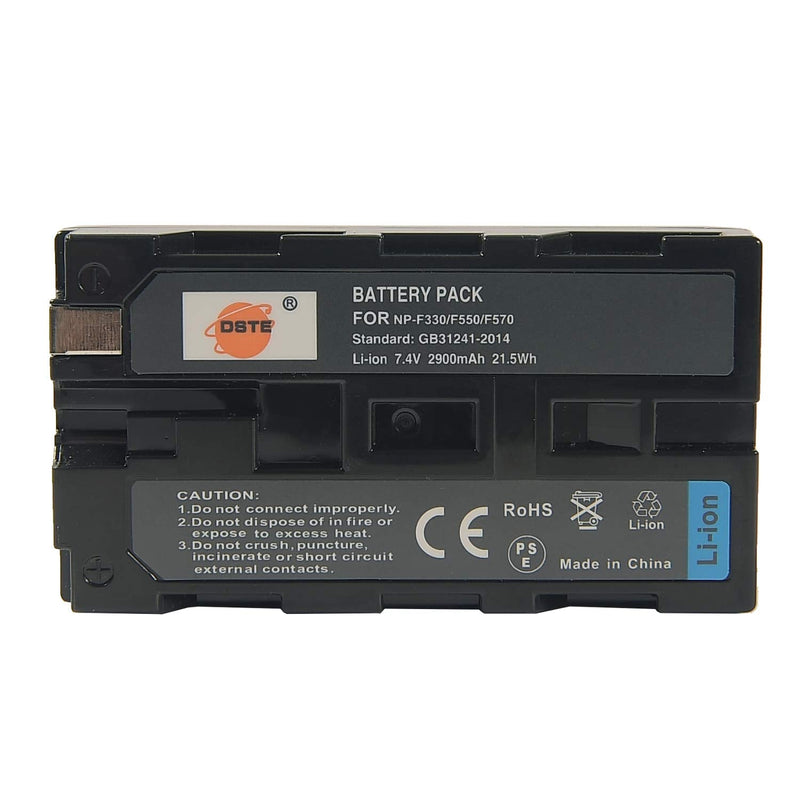 DSTE Replacement for 2X NP-F550 Battery Compatible Sony CCD-RV100 CCD-RV200 SC5 SC9 TR1 TR940 TR917 Camera CN-160 CN-216 CN-304 YN 300 VL600 LED Video Light as NP-F330 NP-F530 NP-F570