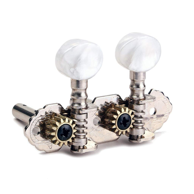 Alnicov Tuning Pegs Machine Heads 2R2L Tuners For Ukulele 4 String Guitar,Chrome