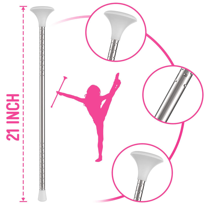 ABOAT 21" White Baton Twirling Marching Batons Mini Shaft Baton Cheerleader Dance Baton (21 inch 1PACK, White) 21 inch