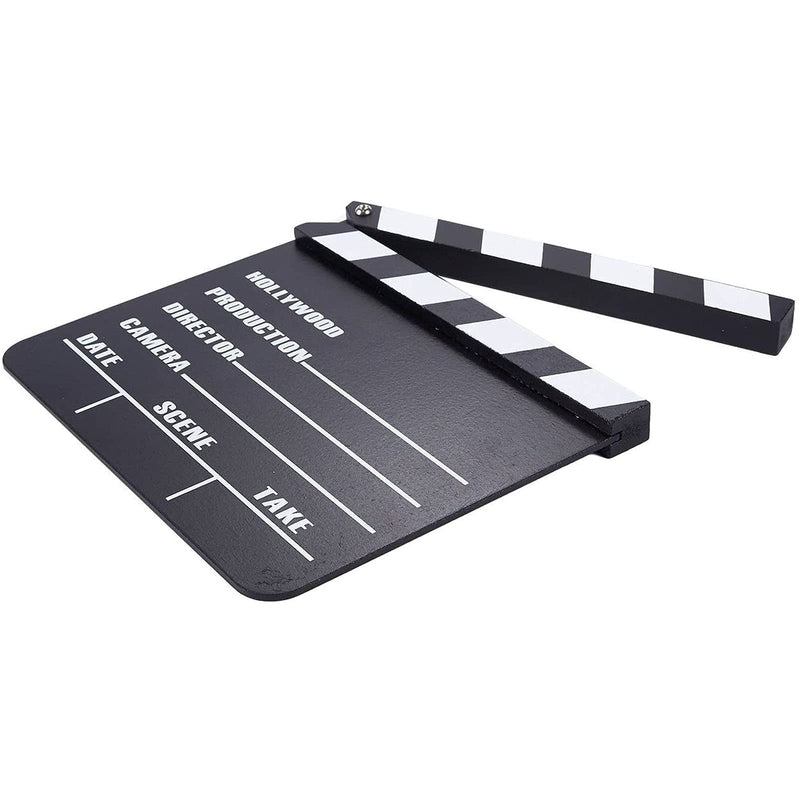 Clapper Board - 2-Pack Movie Clapboards, Director Film Slate for Movie Scene Production Decoration Prop, Black, 8 x 0.5 x 7.25 Inches