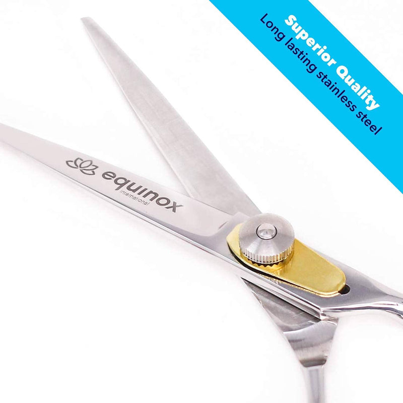 Equinox Professional Razor Edge Series Barber Hair Cutting Scissors - Japanese Stainless Steel Salon Scissors - 6.5” Overall Length - Fine Adjustment Tension Screw - Premium Shears for Hair Cutting