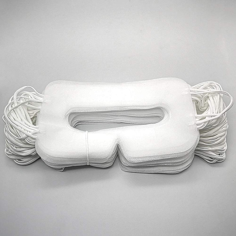 Disposable VR Mask 50 PCS Universal Cover Mask for VR, VR Eye Cover Mask Sanitary VR Mask, VR Mask Rift, VR Cover Pad, White (50 PCS)