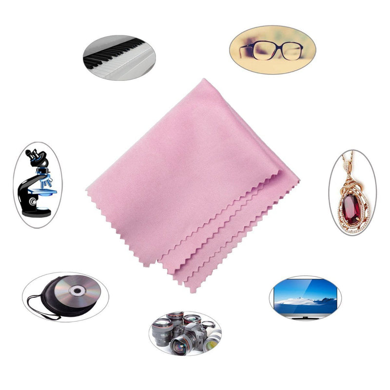 [AUSTRALIA] - Microfiber Screen Cleaning Cloths, HTTX 4-Pack 6 x 7 inches for Cell Phones, Tablets, LCD TV, Laptop, Camera Lenses, Surface Tablet, Monitor, Car GPS Screens, Spectacles, Glasses, Watches [Pink] Pink 