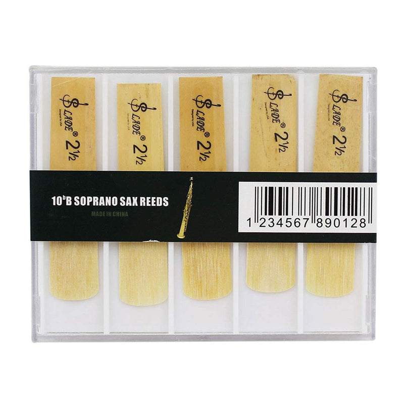 YiPaiSi 10 Pack Alto Sax Reeds Bb, Saxophone Reeds, Tenor Saxophone Reeds, Soprano Sax Reeds, Soprano Saxophone Sax Reeds, bB Bamboo Reeds Music Gift For Strength 2.5, 2-1/2