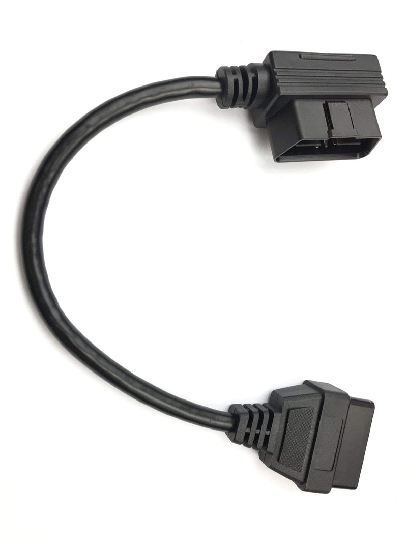 YPP Right Angle OBD2 Male to OBD2 Female Extension Cable Full 16pins 1ft/30cm