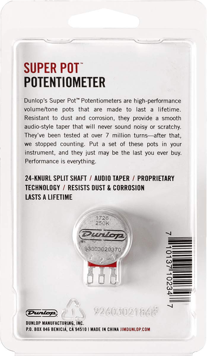 JIM DUNLOP DSP250S Super Pot Solid Shaft Potentiometer Solid Shaft | 250K