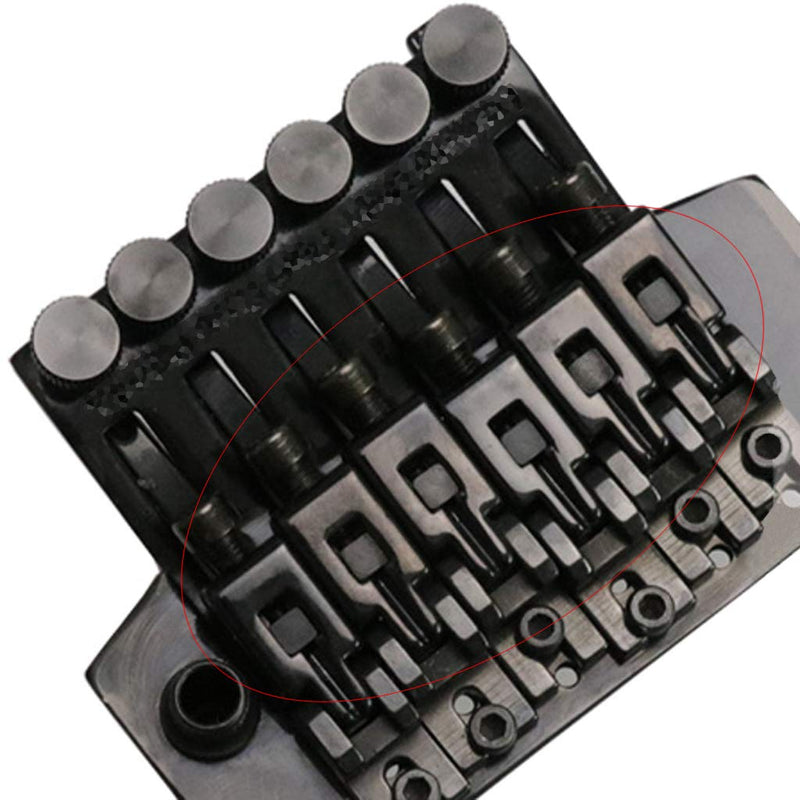 Alnicov 6 Pcs Guitar Bridge String Saddles Tremolo Bridge Locked String Saddle for Electric Guitar Parts Accessories
