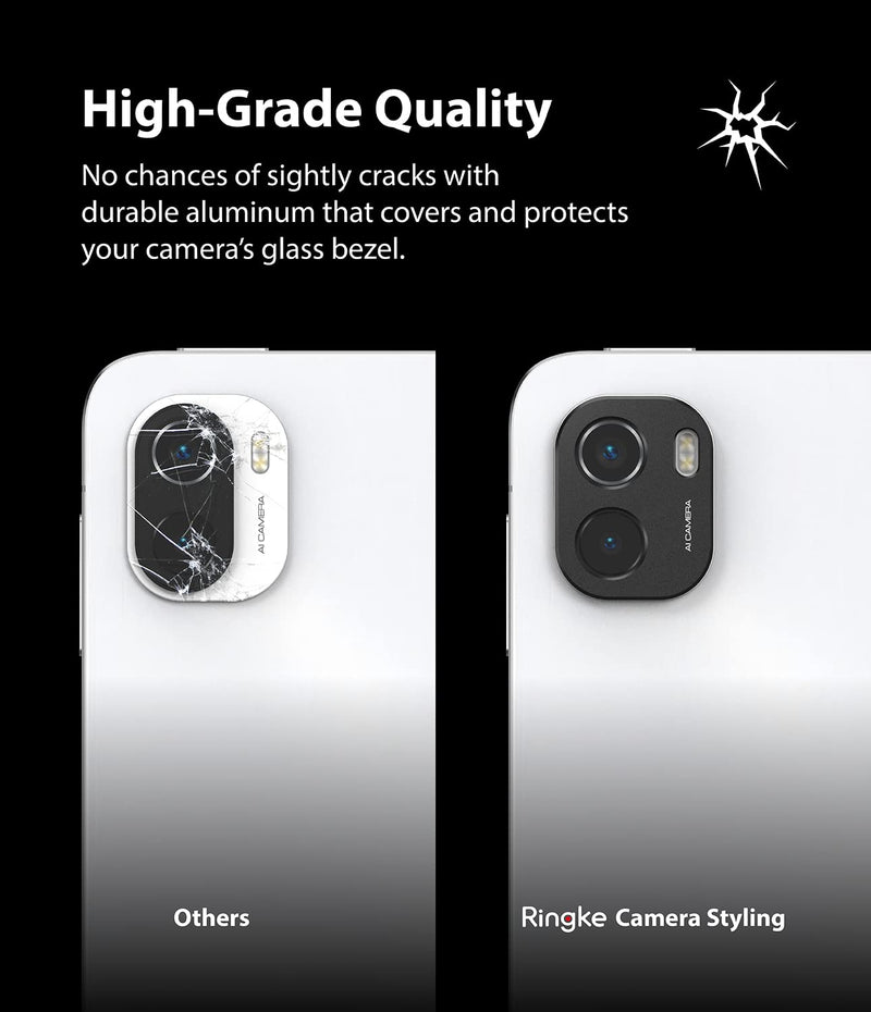 Ringke Camera Styling Compatible with Xiaomi Pad 5, Xiaomi Pad 5 Pro Camera Lens Protector, Aluminium Frame Tough Protective Cover Sticker - Black