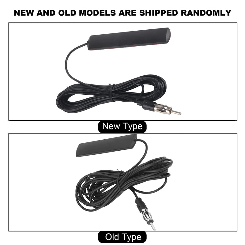 Qiilu Radio Antenna, ANT-309 Universal Car FM Radio Antenna Patch Aerial Windscreen Mount 5M Cable