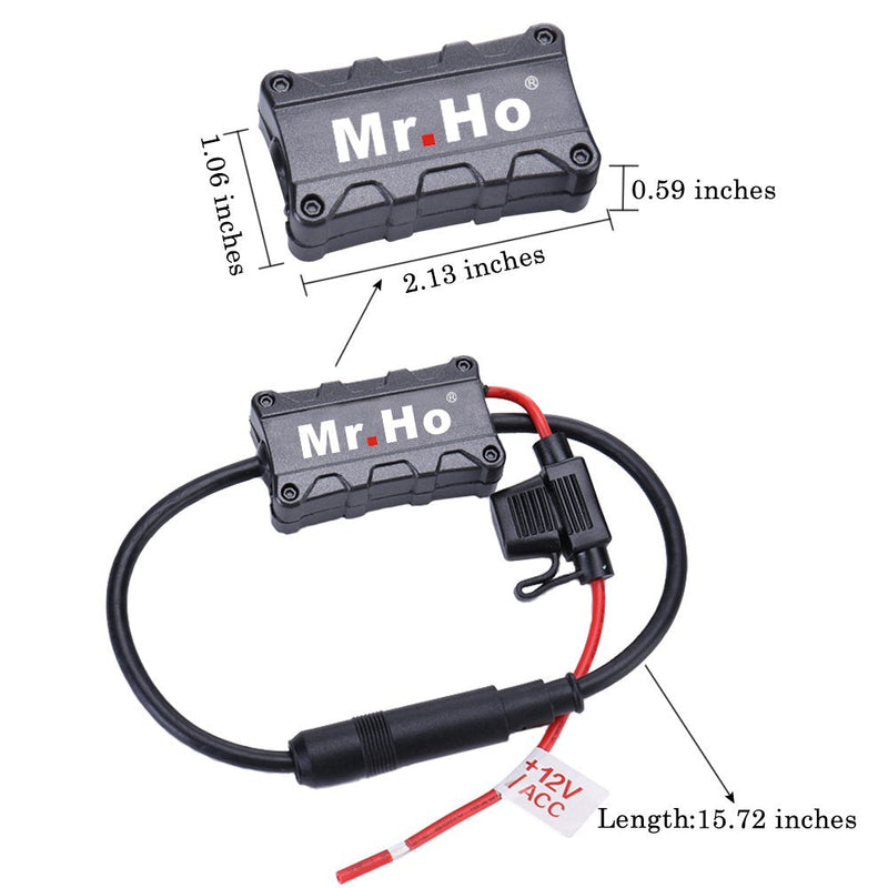 [AUSTRALIA] - Mr. Ho Car Antenna Radio FM or AM Signal Amplifier Booster 12V for Mitsubishi Toyota Buick Audi Nissan Honda Cars Series, Black Radio Ampilfier 