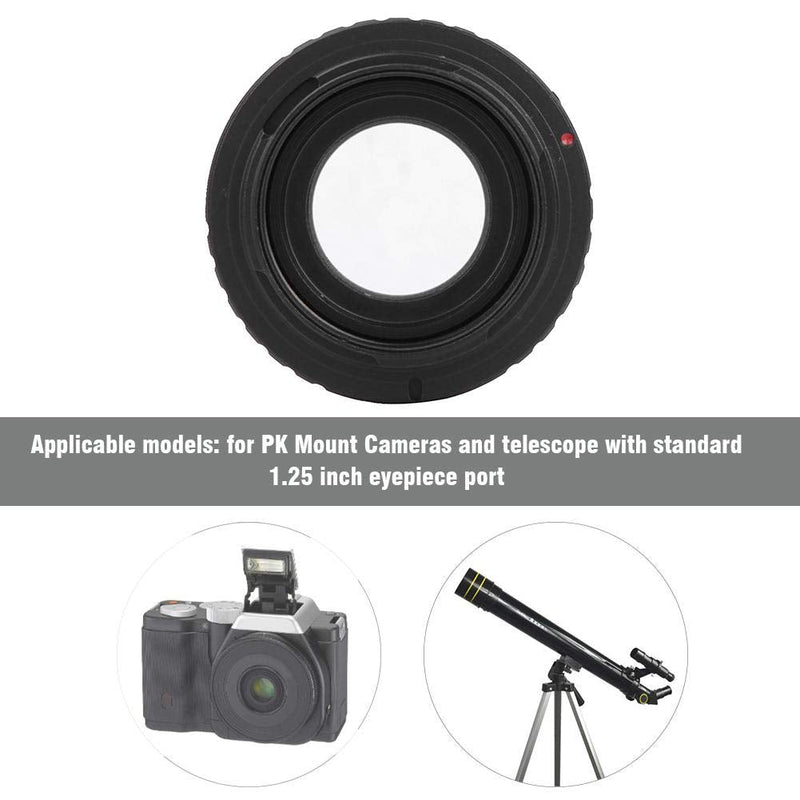 [AUSTRALIA] - T2-PK Telescope Adapter, Vbestlife Aluminium Alloy 1.25inch Telescope to for Pentax PK Mount DSLR Camera Adapter Ring - Black 