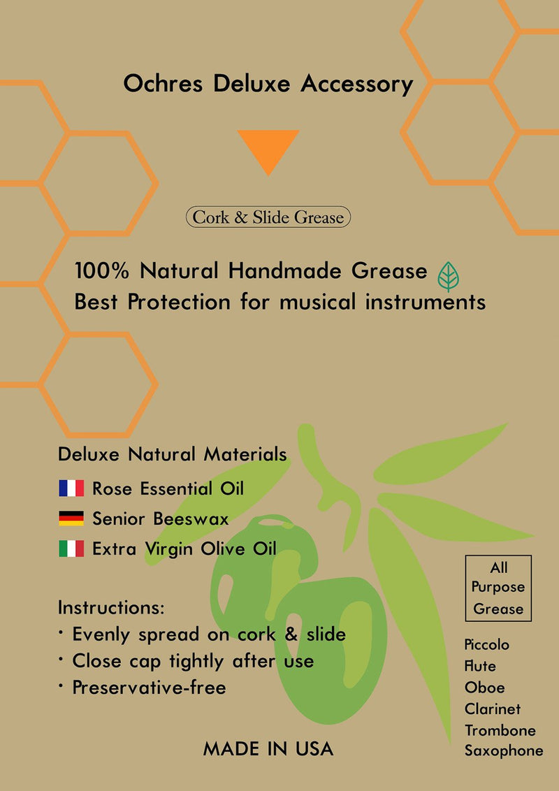 Ochres Music 100% Natural Cork and Slide Grease 3pcs Instrument Grease Set