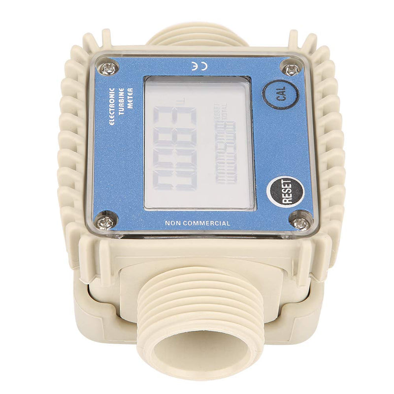 Turbine Meter, Professional K24 LCD Electrical Turbine Digital Diesel Fuel Oil Gas Flow Meter Widely Used for Industrial Chemicals Liquid Water,Length 103MM