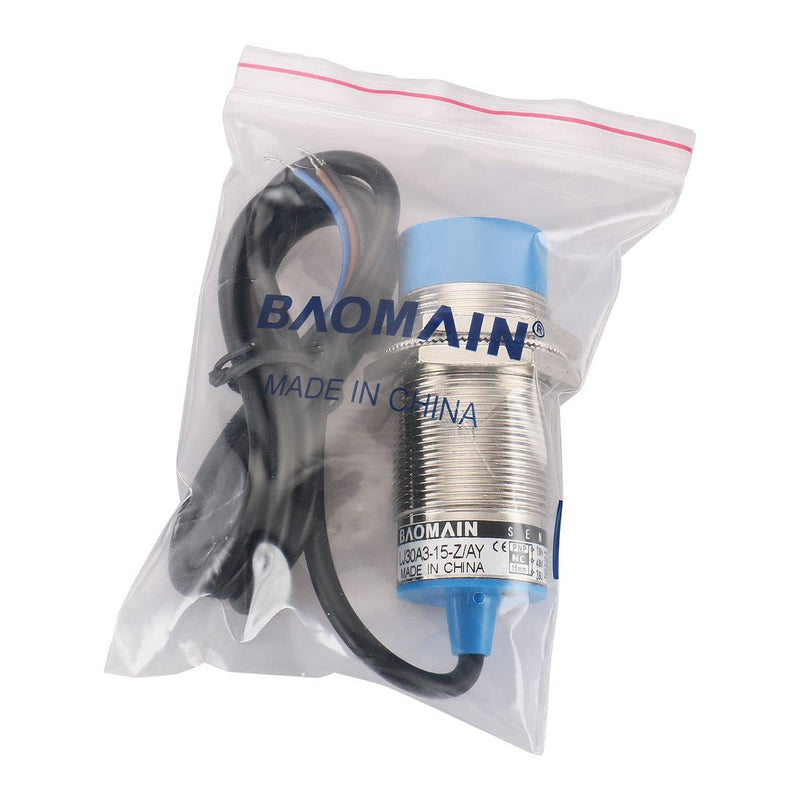 [AUSTRALIA] - Baomain M30 Non-Embedded Inductive Sensor Switch LJ30A3-15-Z/AY Cylindrical Type DC 10-30V 3 Wire PNP NC(Normally Closed) CE 